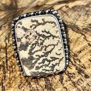 Fossilized German Dendritic Ring Size 7